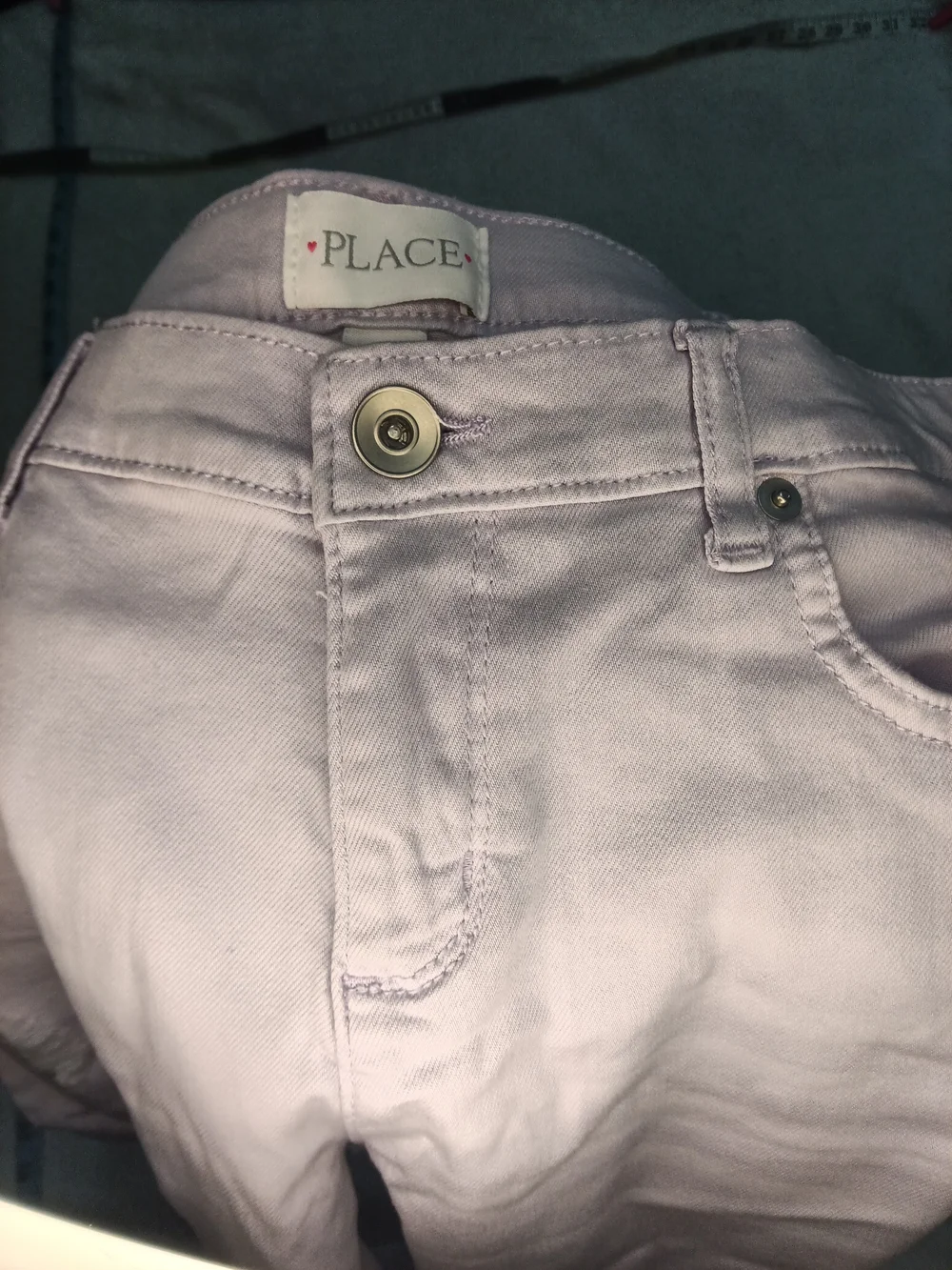 The Children's Place Lavender Skinny Jeans with Distress
